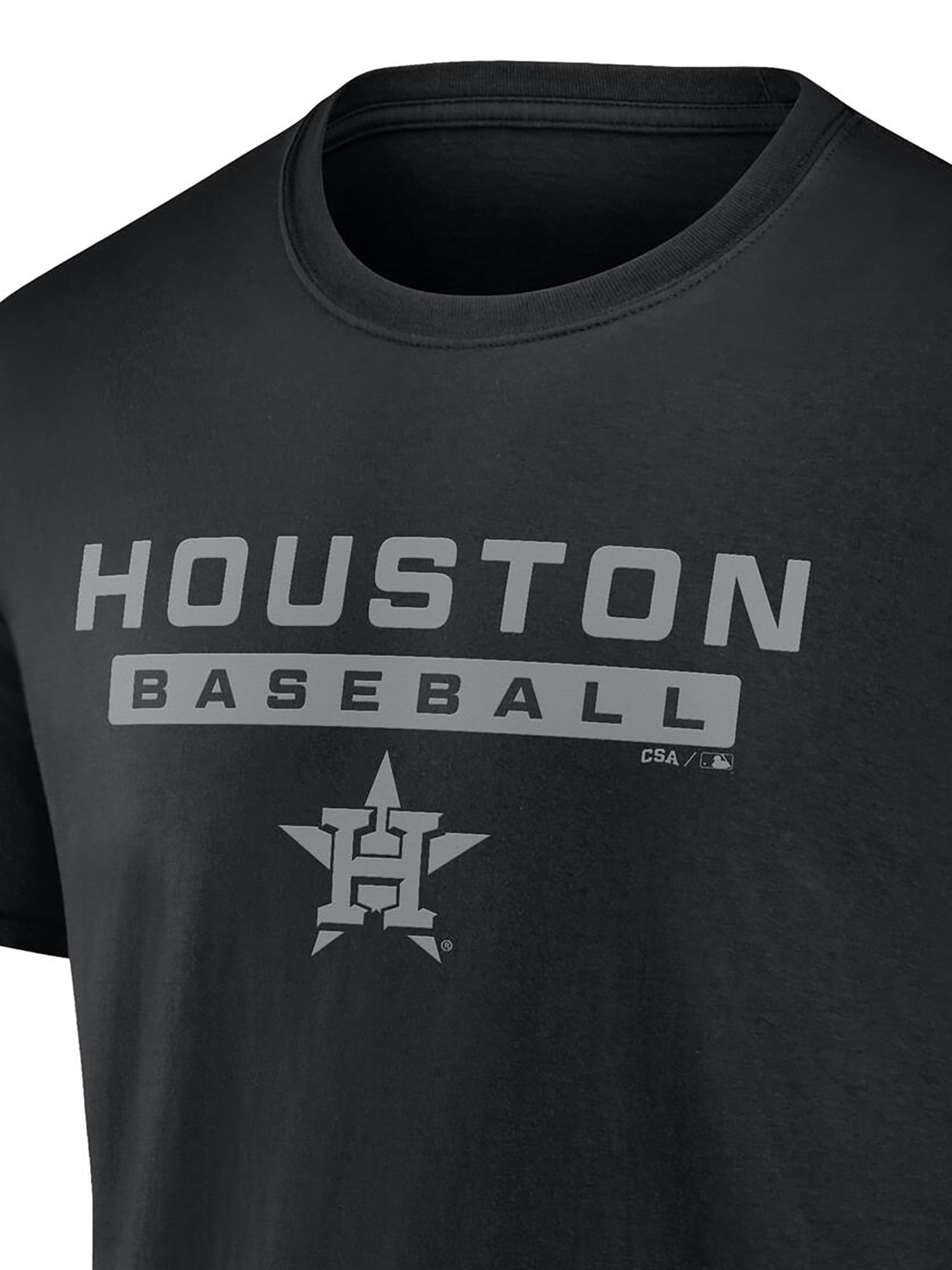 MLB Houston Astros Men's Black Tonal Cotton Short Sleeve Tee