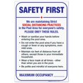 thumbnail image 1 of Social Distancing Pool Rules Sign, Pool Rules Safety Sign,, 1 of 1