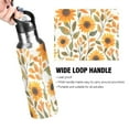 thumbnail image 4 of Yayeee 20oz Insulated Water Bottle Double Wall Stainless Steel with Flip Straw Lid, Watercolor Sunflowers, 4 of 7