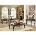 thumbnail image 2 of Home Elegance 3526-30 20 x 34 x 54 in. Mariacarla Cocktail Table with Marble Top - Dark Cherry, 2 of 3