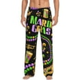 thumbnail image 2 of Goofa Mardi Gras3 Printed Soft Pajama Pants for Men, Wide Leg Comfy Casual Lounge Yoga Pants-XX-Large, 2 of 9