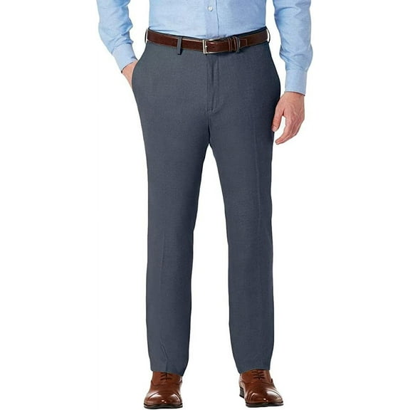 Kenneth Cole Mens Slim fit Dress Pants 31 / 30 Blue Solid Stretch