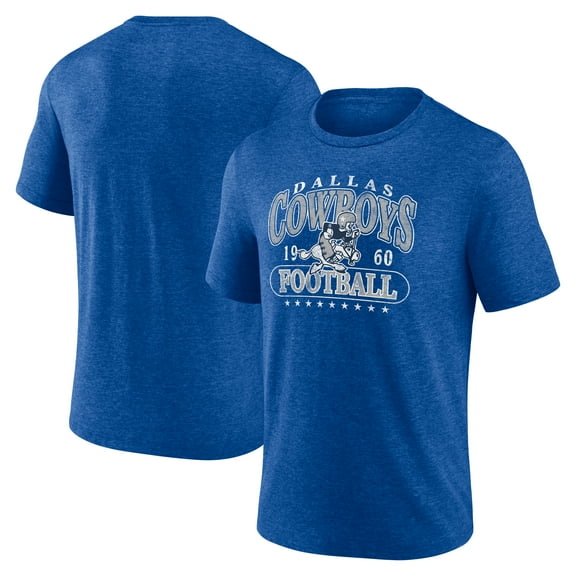 Men's Royal Dallas Cowboys Official Retro Tri-Blend T-Shirt