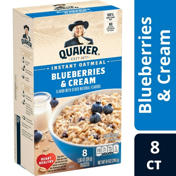Quaker® Blueberry & Cream Instant Oatmeal