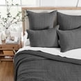 thumbnail image 5 of Levtex Home - Mills Waffle - Full Bedspread Set - Charcoal Cotton Waffle - Bedspread Size (100 x 104in.), Sham Size (26 x 20in.), 5 of 6
