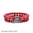 thumbnail image 2 of Owl Shape Bracelet Natural Stone Jewelry Set Handmade Adjustable Unique Design for Men Women 2PCS, 2 of 4