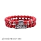 thumbnail image 4 of Pulsera en forma de búho Pulsera de piedra natural búho pulsera Juego de 2 para hombre mujer para regalo, 4 of 5