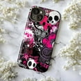 thumbnail image 5 of Y2K Emo Skull Phone Case, Pink Grunge Heart and Graffiti Collage iPhone Cover, Punk Rock Gothic Protective Case for iPhone 17 16 15 14 13 12 11 Pro Plus Mini, 5 of 6