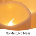 thumbnail image 5 of WYZworks Solar Powered Pillar Candles, Set of 2 D 4" x H 8", LED Rechargeable Waterproof IP65 Flickering Flameless Outdoor Valentine Resin Candles with Dusk to Dawn Timer, Light Sensor, 5 of 15
