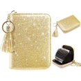 thumbnail image 2 of Women's Small Credit Card Wallet Glitter Cute Credit Card Holder Wallets(gold), 2 of 5