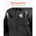 thumbnail image 4 of Flame Resistant Welding Jacket, 7oz. FR Shirts for Men, Machine Washable Cotton Heat-Resistant Welding Shirt, Meets ATPV 9.2 Cal/cm虏 Arc Rating - M Si, 4 of 11