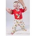 thumbnail image 2 of Disney Winnie the Pooh Christmas Bodysuit, Pants and Headband 3 Piece Outfit Set Newborn to Infant, 2 of 5