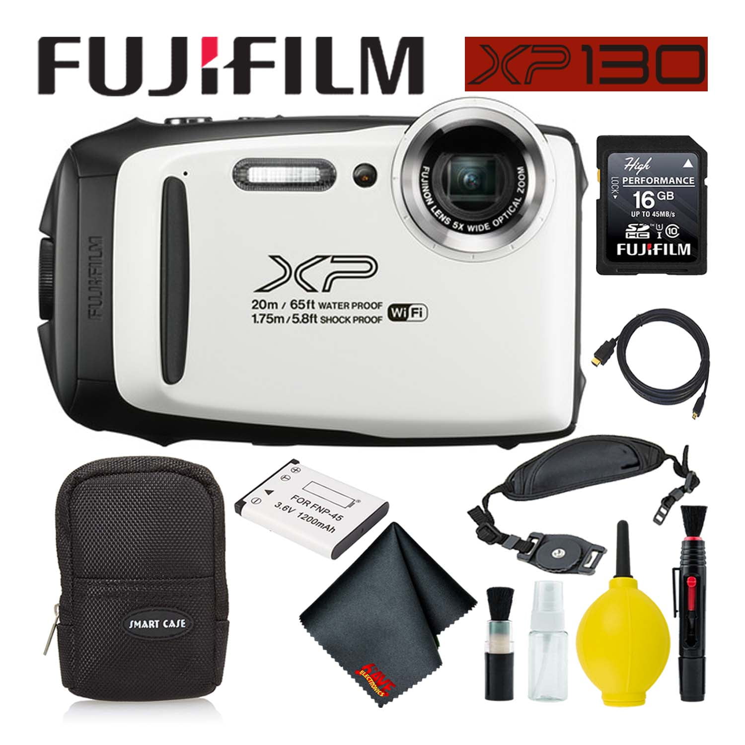 Fujifilm inePix XP130 Waterproof Digital Camera 600019827 (White) Best