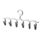 thumbnail image 2 of Perchas de plástico finas antideslizantes con pinzas | Perchas delgadas y resistentes para hombre y mujer | Perchas para armario que ahorran espacio | Gancho giratorio de 360 grados | Blanco o gris, 2 of 5
