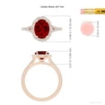 thumbnail image 5 of ANGARA Lab Grown 2 Ct Oval Ruby Halo Split Shank Engagement Ring for Women in 14K Rose Gold (Size-9x7mm) | July Birthstone, Birthday, Anniversary, Jewelry Gift for Women | Lab-Grown Ruby Ring, 5 of 8