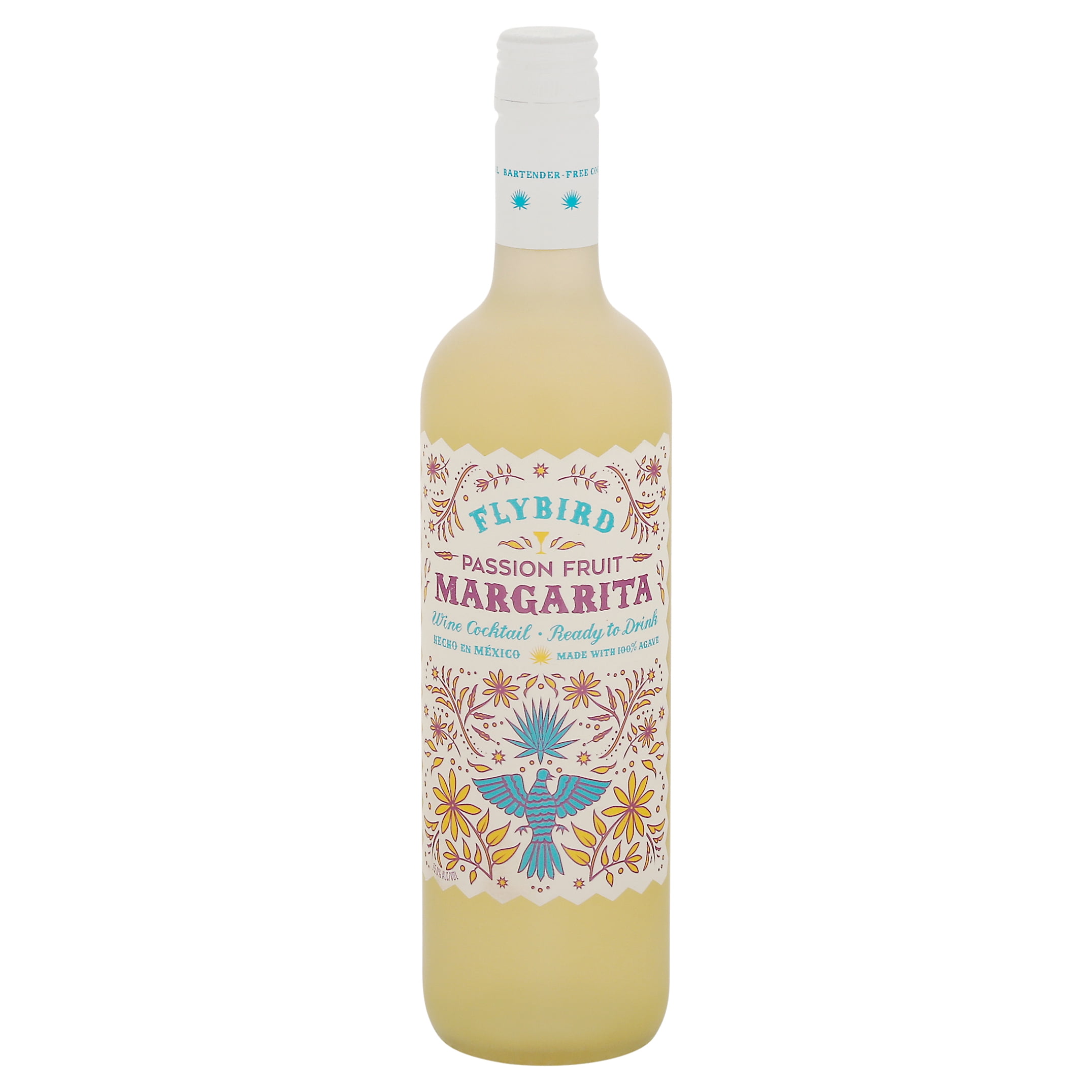 Flybird Passion Fruit Margarita 750 ml, Mexican Wine Cocktail with Tropical Fruity and Spicy Notes, 15% ABV