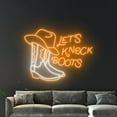thumbnail image 2 of Handmadetneonsign Let's Knock Boots Cowboy Led Sign, Cowboy Neon Light, Cowgirl Disco Neon Sign, 2 of 5