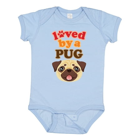 

Inktastic Pug Dog Loved by a Pug Gift Baby Boy or Baby Girl Bodysuit