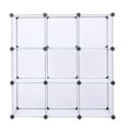 thumbnail image 5 of UBesGoo 9-Cube Storage Organizer, DIY Modular Plastic Storage Cube Bookcase Shelf Display, White, 5 of 7