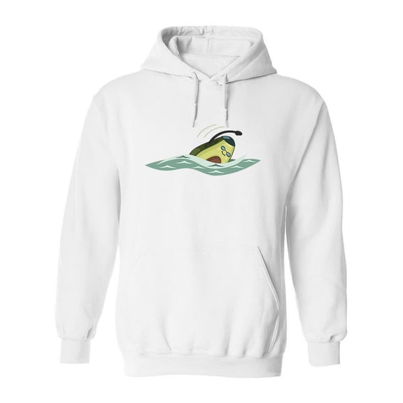 Swimming Avocado Hoodie Women -Image by Shutterstock, Female x-Large