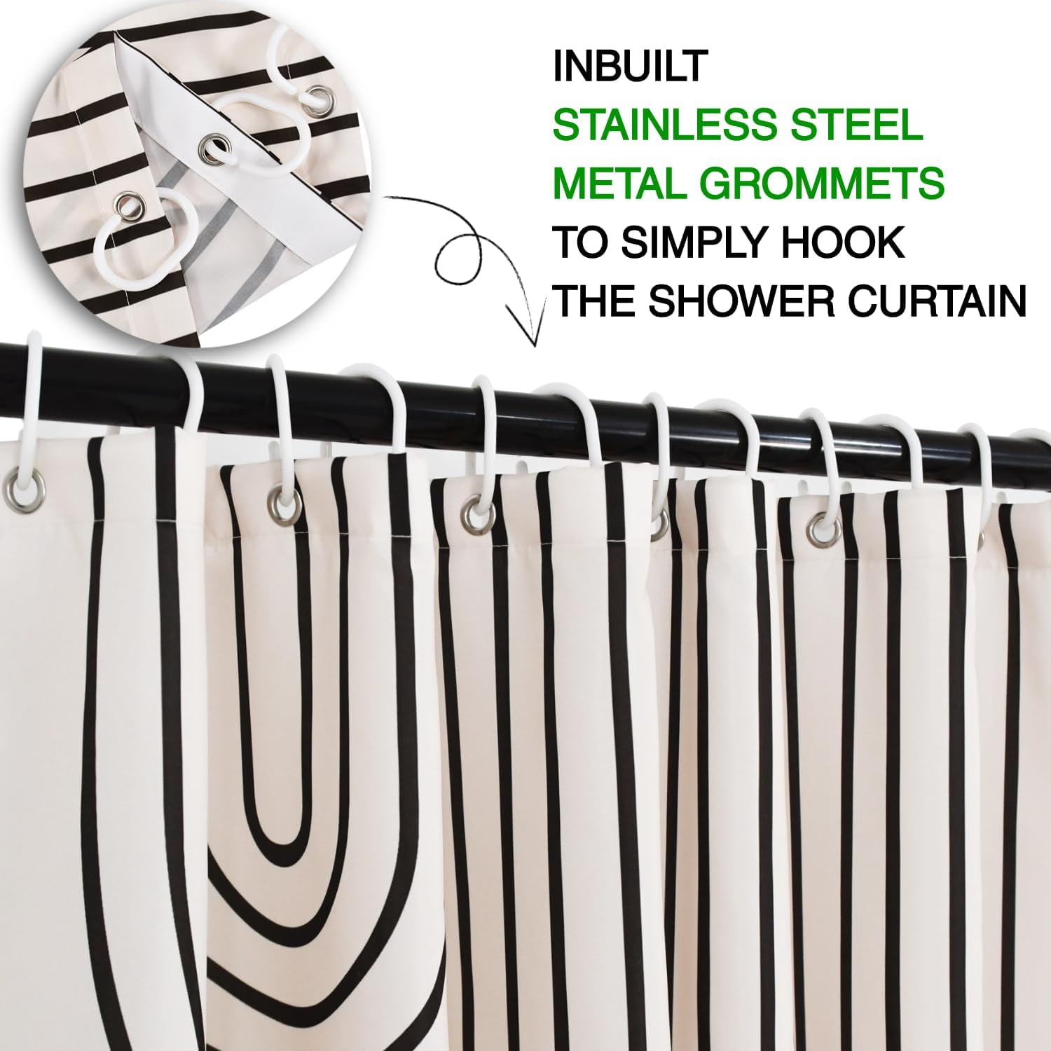 Zrodlmo Shower Curtain and Rug Set, 16pc Anti-Mold Quick-Dry Modern Bathroom Decor Set Machine Washable, 72" x 72", Beige