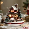 thumbnail image 4 of Jierger Christmas Teapot House Table 2D Acrylic Teapot Shaped Christmas House Tabletop Ornaments With Base Christmas Decorations For Home Mantel Shelf Centerpieces Fireplace Decor, 4 of 9