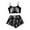 Black2, variant on Pajamas for Women Set 2 Pieces Halloween Skeleton Hand Printed Spaghetti Straps Sleeveless Tank Top Shorts Lounge Set Elastic Waist Stretchy Casual Comfortable Pajama Sets Black1 L