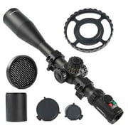 KT 12-60X60 SAL Rifle Scope 35mm Tube Side Parallax Adjustment Glass Etched Reticle Red Green Illuminated with Scope Rings