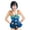 Blue, variant on U Women's Ruffled One-Piece Anime Swimsuit Hollowed Bathing Suit Beach Outfit, XL