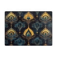 thumbnail image 5 of Yayeee Area Rugs for Living Room 5.2'x4' Non Slip Washable Bedroom Floor Carpet, Navy Blue Art Pattern, 5 of 5