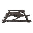 thumbnail image 4 of Cast Iron Western Rustic Rodeo Cowboy On Bucking Horse Decorative Table Trivet, 4 of 9