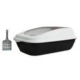 thumbnail image 1 of Bandeja de arena para mascotas con pala, bandeja para perros pequeños y gatos, sartenes grandes fáciles de limpiar, suministros para mascotas, orinal , negro, 1 of 8