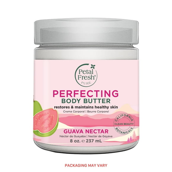 Petal Fresh Pure Perfecting Guava Nectar Body Butter Organic Coconut Oil Argan Oil Shea Butter Promotes Healthy Skin Vegan And Cruelty Free 8 Oz (Guava Nectar)