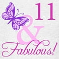 thumbnail image 3 of CafePress - Fabulous 11Th Birthday For Girls Kids Light T Shir - Light T-Shirt Kids XS-XL, 3 of 4