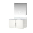 thumbnail image 4 of Glossy White Bathroom Vanity With Marble Top And 36 In. Led Mirror - Sufficient Storage, Soft Close, Scratch Stain Surface Bath Spacious Compartment, Componental, 4 of 4