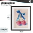 thumbnail image 4 of Stupell Industries Eclectic Twin Cherries with Blue Ribbon Black Framed Print Under Glass, 13 x 16, by Imagine It Images, 4 of 8