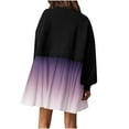 thumbnail image 4 of Lindreshi Fall Dresses for Women 2025 Homecoming Dresses Fashion Women's Casual Over Sized Sweatshirt Long Sleeve Dress Round-Neck Ladies Patchwork Mini Dresses, 4 of 5