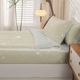 thumbnail image 5 of Manfei Twinkling Stars Print Zipper Queen Comforter Set with Fitted Sheet and 2 Pillowcases,Sprinkle Print Zipper Bedding Set,Beige White,Light Gray Reversible,4pcs, 5 of 8