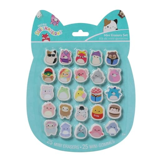 Set de miniborradores con personajes de Squishmallow