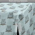 thumbnail image 4 of Dusty Blue Dog Crate Cover, Print of Owl Lover Theme on Branches Big-Eyed Animal, Easy to Use Pet Kennel Cover Small Dogs Puppies Kittens, 7 Sizes, Pale Cadet Blue Umber, by Ambesonne, 4 of 6