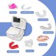 thumbnail image 3 of BRILLAR Estuche de baño portátil para dentaduras postizas con espejo y cepillo de limpieza - Contenedor de almacenamiento para dentaduras postizas de viaje para limpieza y remojo - Ideal par, 3 of 5