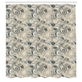 thumbnail image 2 of Ambesonne Flower Shower Curtain, Traditional Paisley Floral, 69"Wx70"L, Grey Teal, 2 of 4