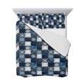 thumbnail image 7 of Blue White Snowflake King Size Down Alternative Comforter, Lightweight Comforter Quilt Bedding Set with Pillow Shams Winter Geometric Check Plaid All Seasons Bed Comforter Duvet Insert 96"x106", 7 of 7