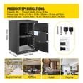 thumbnail image 2 of Fingerprint Locks Safe Deposit Box 0.8/1.7/2.1 Cubic Feet Digital Electronic Secret Hidden Piggy Bank for Store Money ,Easy Installation, 2 of 7