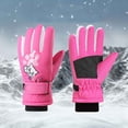 thumbnail image 4 of NAISIBABY Kids Ski Gloves, Fleece Lined Waterpoof Thermal Winter Outdoor Snow Gloves for Boys Girls Hot Pink Free Size, 4 of 5