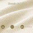 thumbnail image 5 of Modular Sectional Sofa, 3-Seat Deep Seat Sofa for Living Room, Cloud Couch Style Boucle Fabric Recliner, Shell-Shaped Armrests Cylindrical Legs Beige Sofa, Wood Frame, Easy Assembly, 5 of 9