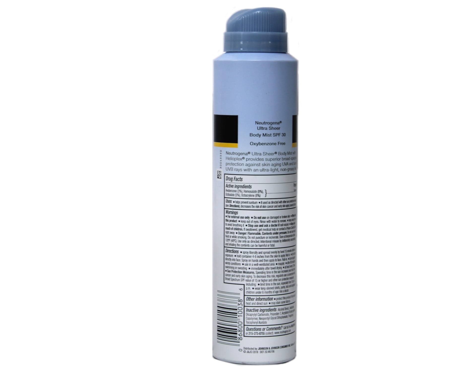 Neutrogena ultra sheer body mist sales sunscreen spray spf 100