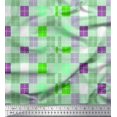 thumbnail image 1 of Soimoi Rayon Fabric Geometric Check Print Fabric by Yard 56 Inch Wide, 1 of 1