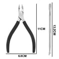 thumbnail image 2 of Cuticle Nipper with Cuticle Pusher - Stainless Steel Cuticle Clipper Cutter Nail Cuticle Remover Tools for Fingernails and Toenails, 2 of 6