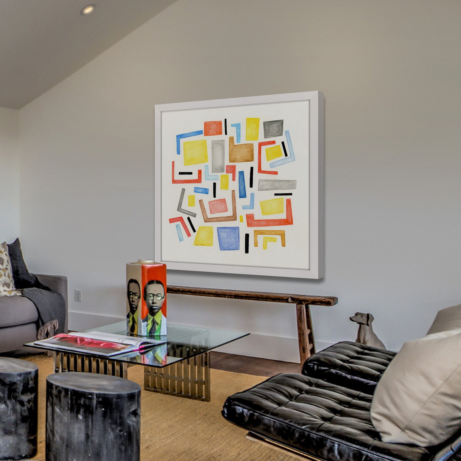 Marmont Hill "Square Maze" by Nikki Galapon Framed Painting Print